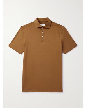 Boglioli Polohemd aus Baumwoll-Jersey - Braun