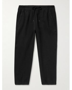 James Perse Cosy Tapered Cotton-Blend Jersey Joggers - Black