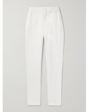 Orlebar Brown Cornell Straight-Leg Washed Linen Trousers - White