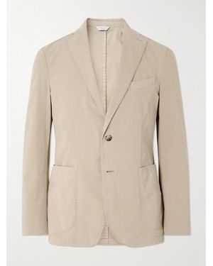 Boglioli Cotton-Blend Twill Suit Jacket - Natural