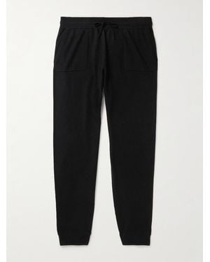 MR P. Tapered Wool And Cashmere-Blend Joggers - Black