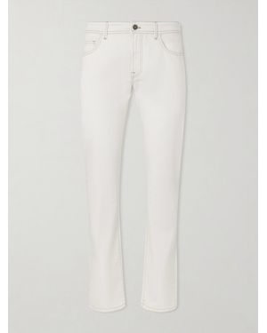 Canali Slim-Fit Straight-Leg Jeans - White