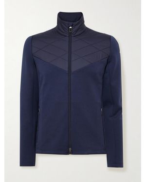 Kjus Formula Quilted Shell-Trimmed Tech-Jersey Jacket - Blue