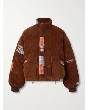 STORY mfg. Patchwork Organic Cotton-Corduroy Jacket - Brown