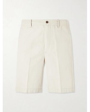 dunhill Straight-Leg Cotton-Gabardine Shorts - White