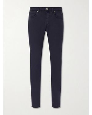 Slowear Slim-Fit Stretch Cotton-Blend Gabardine Trousers - Blue