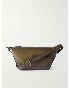 Berluti Toujours Scritto Umhängetasche aus Venezia-Leder - Natur