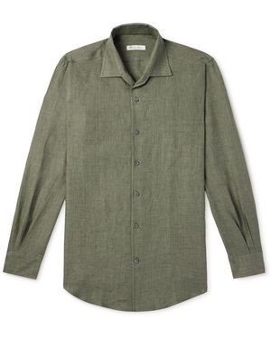 Loro Piana André Arizona Linen Shirt - Green