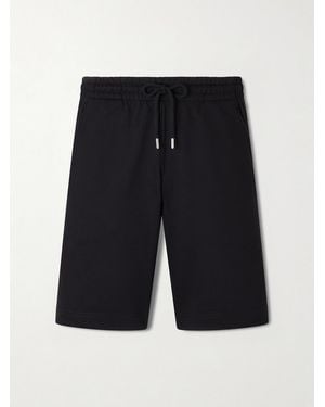 Dries Van Noten Straight-Leg Cotton-Jersey Drawstring Shorts - Blue