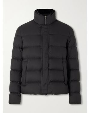 Herno Arendelle Plush-Trimmed Quilted Shell Down Jacket - Black