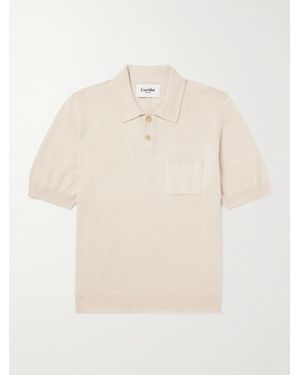 Corridor NYC Pima Cotton And Linen-Blend Polo Shirt - Natural
