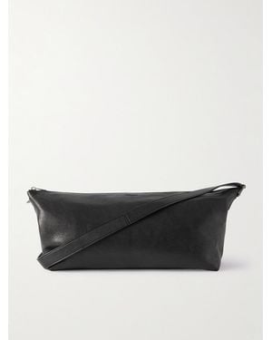Saint Laurent Full-grain Leather Messenger Bag - Black