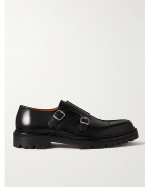 MR P. Olie Leather Monk-strap Shoes - Black