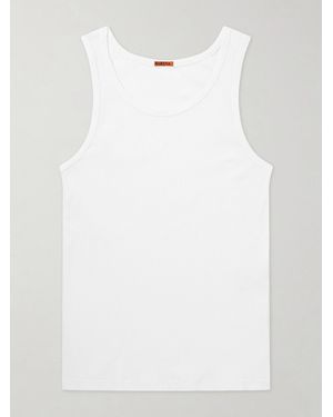 Barena Ribbed Cotton-blend Jersey Tank Top - White
