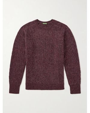 Sid Mashburn Cable-Knit Wool Jumper - Purple