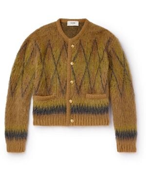 Celine Mohair-Blend Cardigan - Green