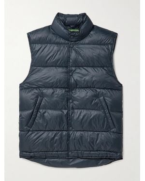 Sid Mashburn Cashball Quilted Padded Shell Gilet - Blue