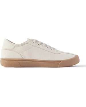 The Row Grosgrain-Trimmed Canvas Sneakers - White