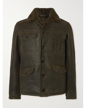 Etro Shearling Chore Jacket - Green