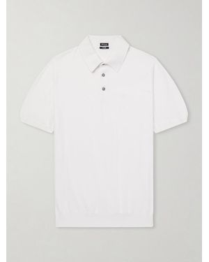 Kiton Cotton Polo Shirt - Weiß