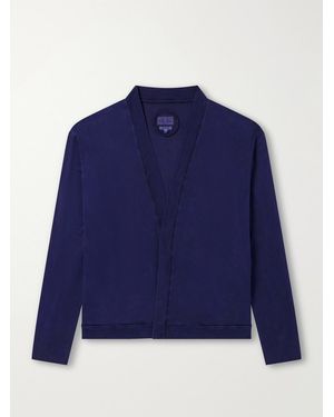 Blue Blue Japan Cotton-Jersey Cardigan - Blue