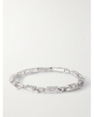 Hatton Labs Uncuffed Armband aus Silber mit Cubic Zirkonia - Natur