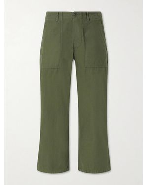Beams Plus Straight-Leg Cotton Trousers - Grün