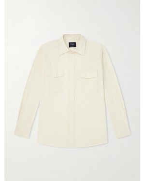 Drake's Cotton-Corduroy Shirt - Natural