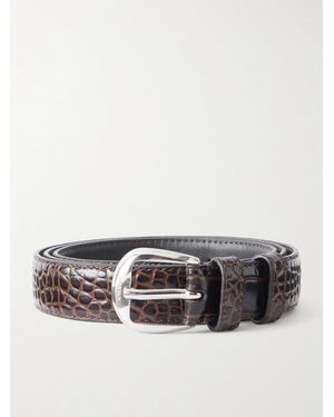 TOTEME 2.5Cm Croc-Effect Leather Belt - Grey