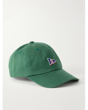Drake's Embroidered Cotton-Twill Cap - Green