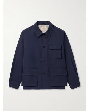 dunhill Twill Shirt Jacket - Blue