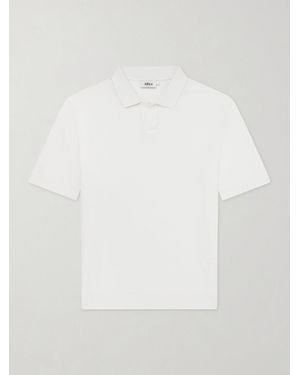 Altea Pierre Honeycomb-knit Cotton-piqué Polo Shirt - White