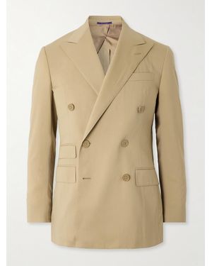 Ralph Lauren Kent Double-breasted Wool Suit Jacket - Natural