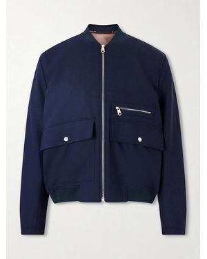 Paul Smith Wool-Twill Bomber Jacket - Blue