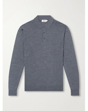 Altea Wool, Silk And Cashmere-Blend Polo Sweater - Blue