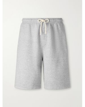 The Elder Statesman Daily Cotton And Cashmere-Blend Jersey Shorts - Grey