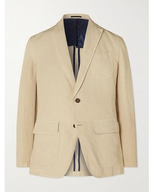 Sid Mashburn Butcher Unstructured Hemp And Cotton-Blend Canvas Blazer - Natural