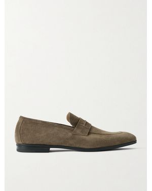 Tom Ford Sean Suede Penny Loafers - Brown