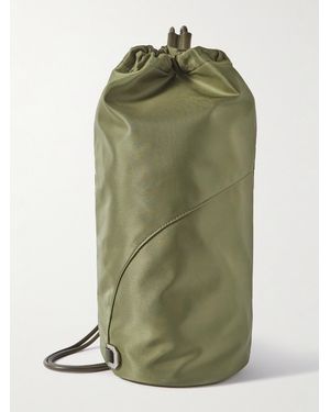 Eera Rocket Big Leather-Trimmed Shell Backpack - Green