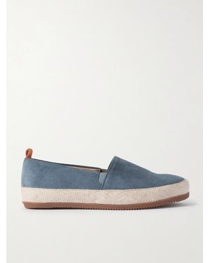 Mulo Suede Espadrilles - Blue