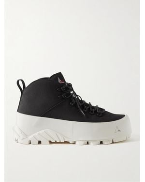 ROA Cvo Rubber-trimmed Canvas Hiking Boots - Black