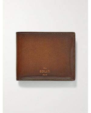 Berluti Makore Venezia Leather Billfold Wallet - Brown