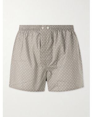 Derek Rose Ledbury 96 Printed Cotton Boxer Shorts - Grey