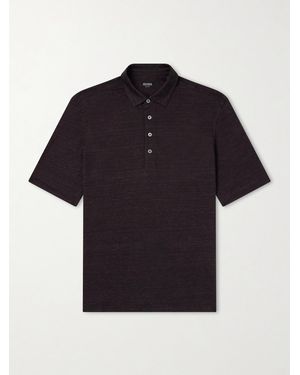 ZEGNA Oasi Linen Polo Shirt - Blue