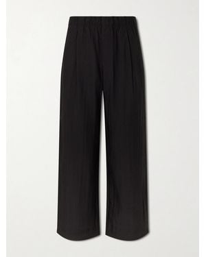 Our Legacy Straight-leg Linen-blend Trousers - Black