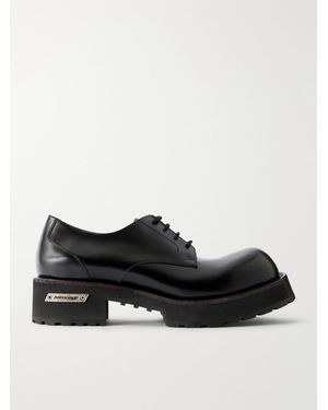 Balenciaga Venom Leather Derby Shoes - Black