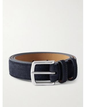 George Cleverley 3Cm Suede Belt - Blue