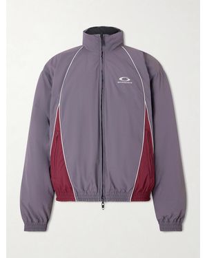 Balenciaga Logo-Print Shell Down Jacket - Purple