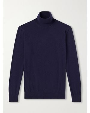 Piacenza 1733 Turtleneck Wool and Cashmere-Blend Sweater - Blau