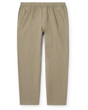 Folk Drawcord Assembly Straight-Leg Linen And Cotton-Blend Canvas Pants - Natural